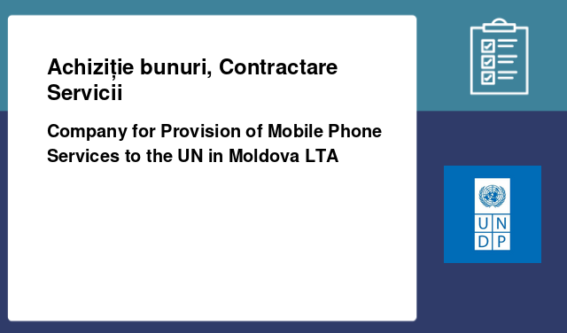 Company for Provision of Mobile Phone Services to the UN in Moldova LTA