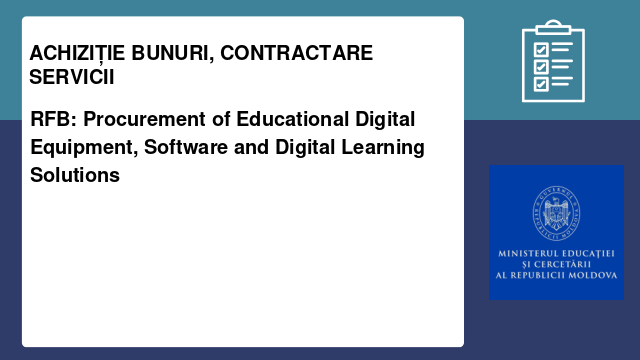 RFB: Procurement of Educational Digital Equipment, Software and Digital Learning Solutions