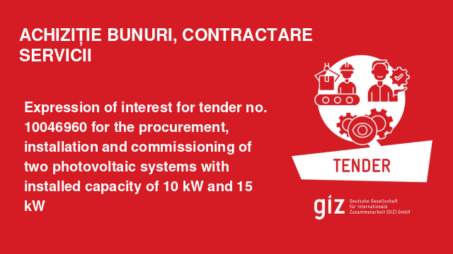 Expression of interest  for tender no. 10046960 for the procurement, installation and commissioning of two photovoltaic systems with installed capacity of 10 kW and 15 kW