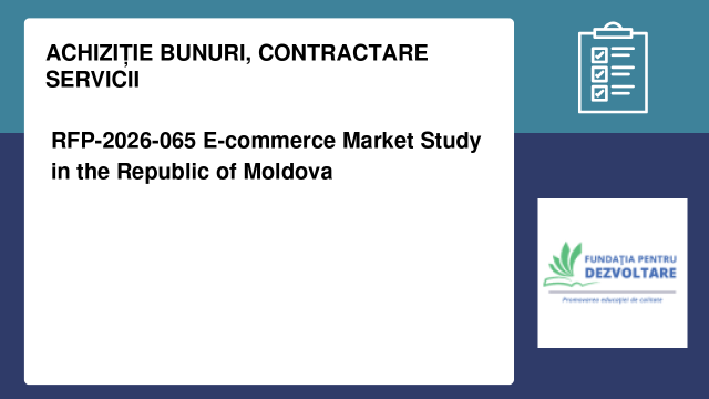 RFP-2026-065 E-commerce Market Study in the Republic of Moldova