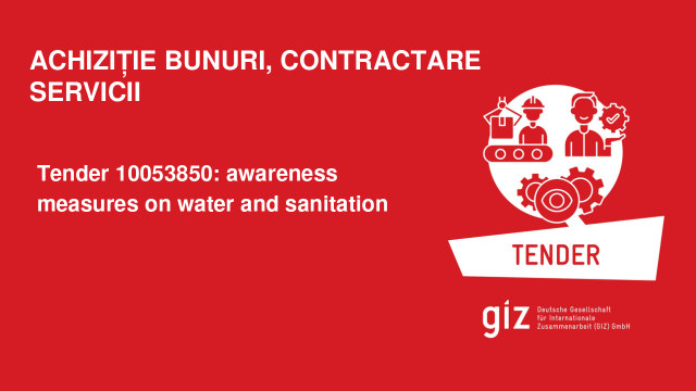 Tender 10053850:  awareness measures on water and sanitation