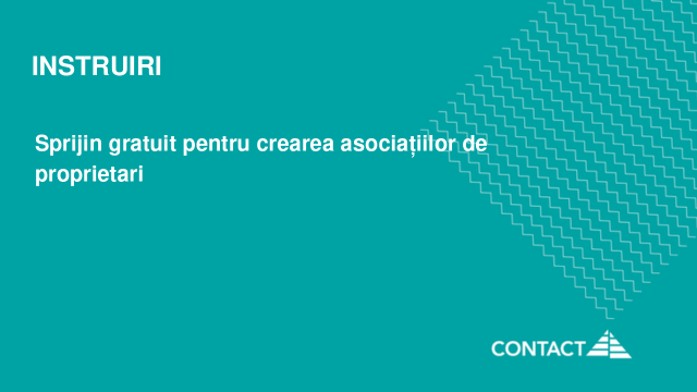 Sprijin gratuit pentru crearea asociațiilor de proprietari