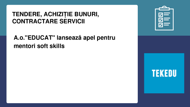 A.o."EDUCAT" lansează apel pentru mentori soft skills