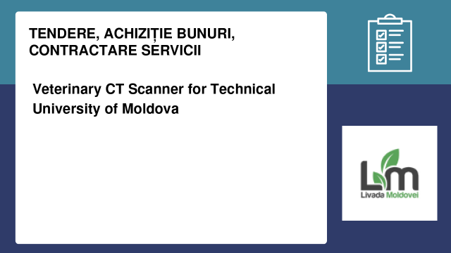 Veterinary CT Scanner for Technical University of Moldova