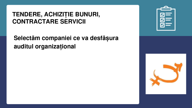 Selectăm companiei ce va desfășura auditul organizațional