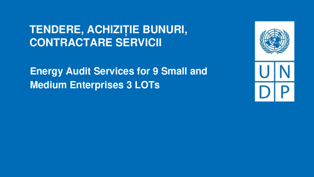 Energy Audit Services for 9 Small and Medium Enterprises 3 LOTs Energy Audit Services for 9 Small and Medium Enterprises 3 LOTs