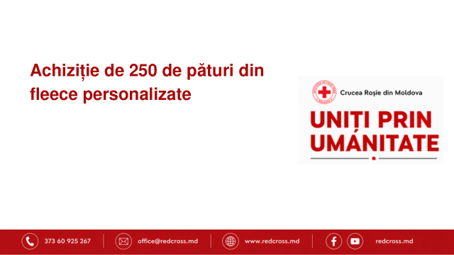Achiziție de 250 de pături din fleece personalizate