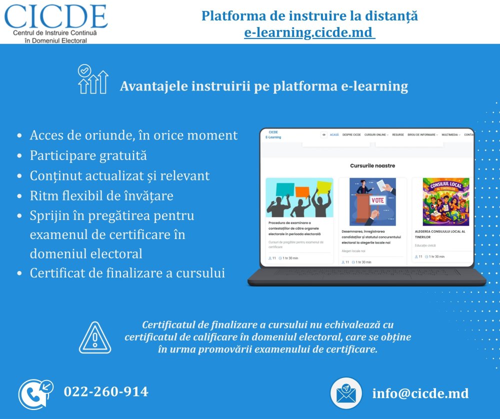 Platforma elearning CICDE 2